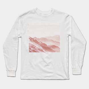 Rose Blush Mountains Oil Effects 3 Long Sleeve T-Shirt